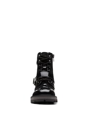 Clarks Black Multi Fit Patent Prague Boots - Image 5 of 7