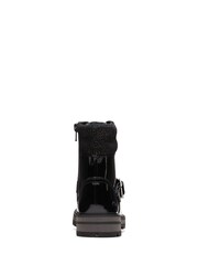 Clarks Black Multi Fit Patent Prague Boots - Image 6 of 7