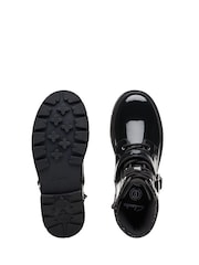 Clarks Black Multi Fit Patent Prague Boots - Image 7 of 7