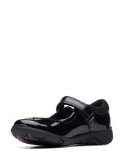 Clarks Black Patent Kids  Multi Fit Relda Leather Shoes - Image 4 of 8