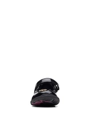 Clarks Black Patent Kids  Multi Fit Relda Leather Shoes - Image 6 of 8