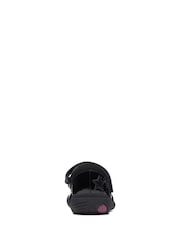 Clarks Black Patent Kids  Multi Fit Relda Leather Shoes - Image 7 of 8