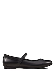 Clarks Black Multi Fit Leather Scala Dawn Shoes - Image 1 of 7