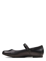 Clarks Black Multi Fit Leather Scala Dawn Shoes - Image 2 of 7