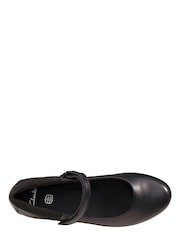 Clarks Black Multi Fit Leather Scala Dawn Shoes - Image 6 of 7