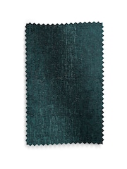 Dark Teal Green Heavyweight Chenille Eyelet Super Thermal Curtains - Image 6 of 7
