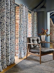 Natural Rustic Leaf Eyelet Lined Curtains - Image 1 of 5