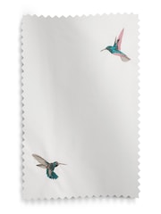 White Hummingbird Embroidered Blackout Eyelet Curtains - Image 7 of 8