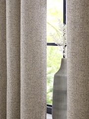Natural Bobble Texture Blackout/Thermal Eyelet Curtains - Image 5 of 7