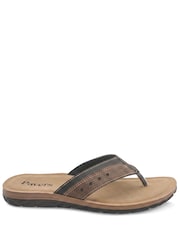 Pavers Brown Grippy Cross Strap Mule Sandals - Image 4 of 6