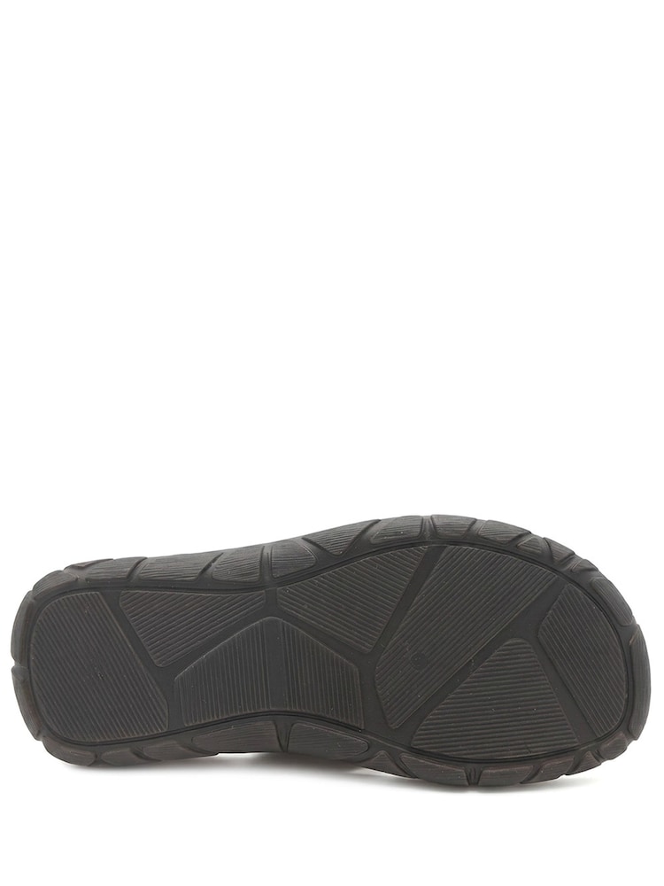 Pavers Brown Grippy Cross Strap Mule Sandals - Image 6 of 6