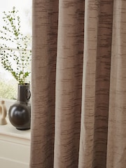 Natural Next Textured Chenille Eyelet Lined Curtains - Image 4 of 6