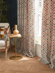 Multi Leaf Cut Velvet Eyelet Lined Curtains - Image 2 of 8