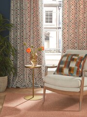 Multi Leaf Cut Velvet Eyelet Lined Curtains - Image 4 of 8
