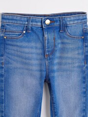 River Island Blue Girls Molly Mid Rise Skinny Jeans - Image 3 of 4