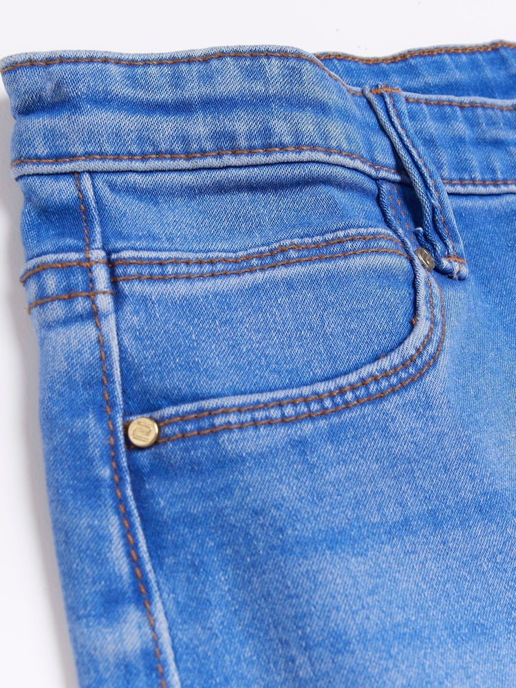 River Island Blue Girls Molly Mid Rise Skinny Jeans - Image 4 of 4