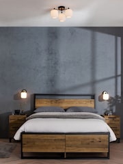 Bronx Oak Effect Axel Wooden Drawer Storage Bed Frame - Image 5 of 7