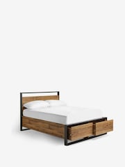 Bronx Oak Effect Axel Wooden Drawer Storage Bed Frame - Image 7 of 7