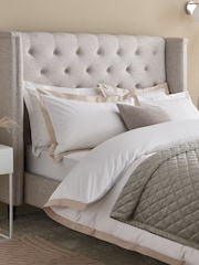 Wool Blend Natural Stone Grayson Upholstered Ottoman Storage Bed Frame - Image 5 of 10
