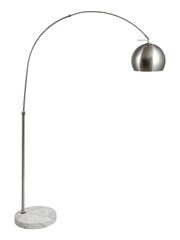Pacific Silver Feliciani Brushed Metal And Marble Floor Lamp - Image 3 of 4