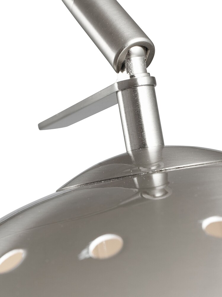 Pacific Silver Feliciani Brushed Metal And Marble Floor Lamp - Image 4 of 4