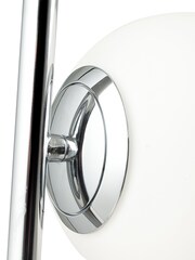 Pacific White Asterope Orb And Chrome Metal Floor Lamp - Image 4 of 4