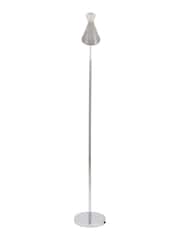 Pacific Smoke Glass/Silver Metal Monroe Waisted Floor Lamp - Image 2 of 4