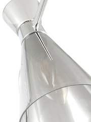 Pacific Smoke Glass/Silver Metal Monroe Waisted Floor Lamp - Image 4 of 4
