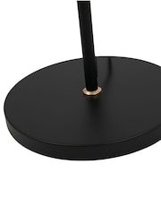 Pacific Black Blair Smoke Glass Ball And Metal Floor Lamp - Image 6 of 6