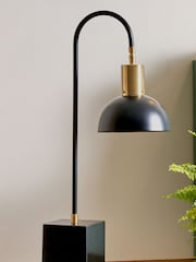 Pacific Matt Black Mayfair Domed Task Table Lamp - Image 1 of 4
