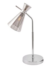 Pacific Smoke Glass/Silver Metal Monroe Waisted Table Lamp - Image 2 of 4