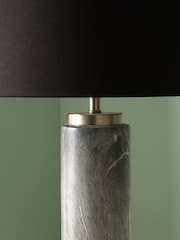 Pacific Grey Carrara Marble Effect Tall Ceramic Table Lamp - Image 3 of 4