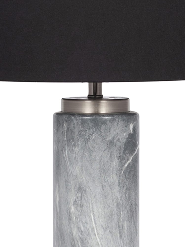 Pacific Grey Carrara Marble Effect Tall Ceramic Table Lamp - Image 4 of 4