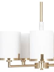 Pacific Champagne Gold Midland Metal And Marble Effect 5 Arm Pendant - Image 4 of 4
