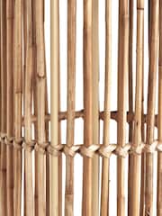Pacific Natural Sorbus Ribbed Tall Table Lamp - Image 3 of 4