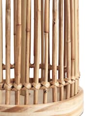 Pacific Natural Sorbus Ribbed Tall Table Lamp - Image 4 of 4