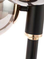 Pacific Black Blair Smoke Glass Ball And Metal Table Lamp - Image 3 of 4