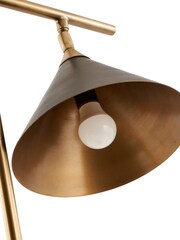 Pacific Matt Black/Antique Brass Zeta Table Lamp - Image 4 of 4