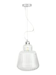 Pacific Clear Porto Optic Glass Tapered Ceiling Light Pendant - Image 2 of 4