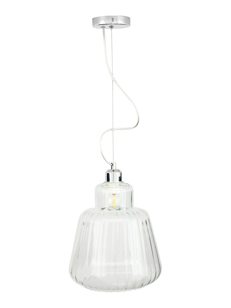 Pacific Clear Porto Optic Glass Tapered Ceiling Light Pendant - Image 2 of 4