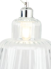 Pacific Clear Porto Optic Glass Tapered Ceiling Light Pendant - Image 4 of 4
