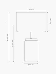 Pacific Grey Carrara Marble Effect Ceramic Table Lamp - Image 3 of 3
