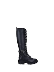 Carvela Boulder Knee High Black Boots - Image 2 of 4