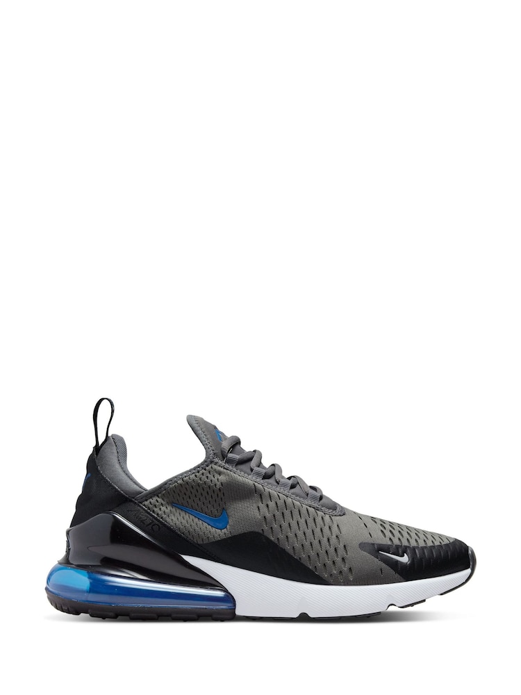 Nike Black/Blue Air Max 270 Trainers - Image 1 of 10
