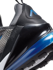 Nike Black/Blue Air Max 270 Trainers - Image 10 of 10