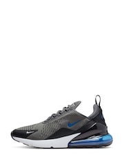 Nike Black/Blue Air Max 270 Trainers - Image 2 of 10