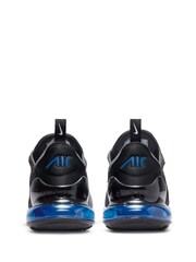 Nike Black/Blue Air Max 270 Trainers - Image 6 of 10