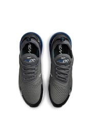 Nike Black/Blue Air Max 270 Trainers - Image 7 of 10