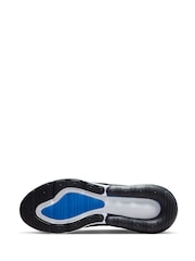 Nike Black/Blue Air Max 270 Trainers - Image 8 of 10
