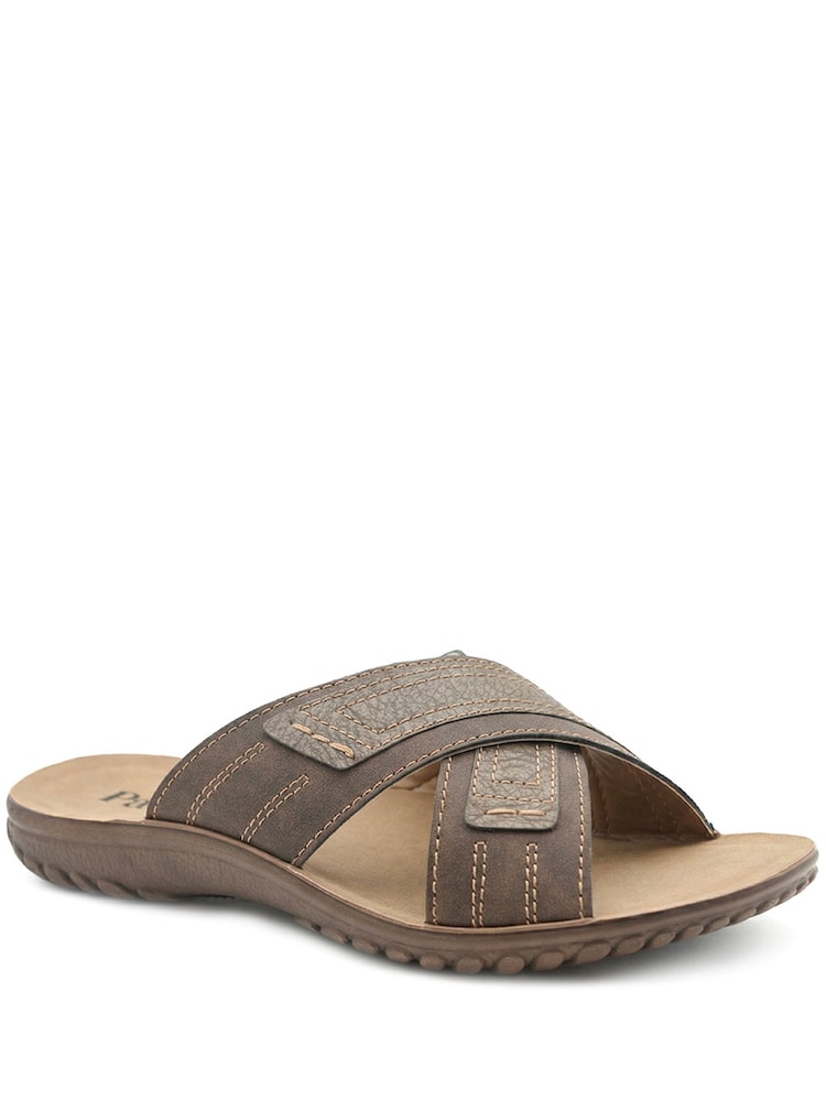 Marrón - Pavers Strappy Cushioned Slip On Sandals - Imagen 2 de 5